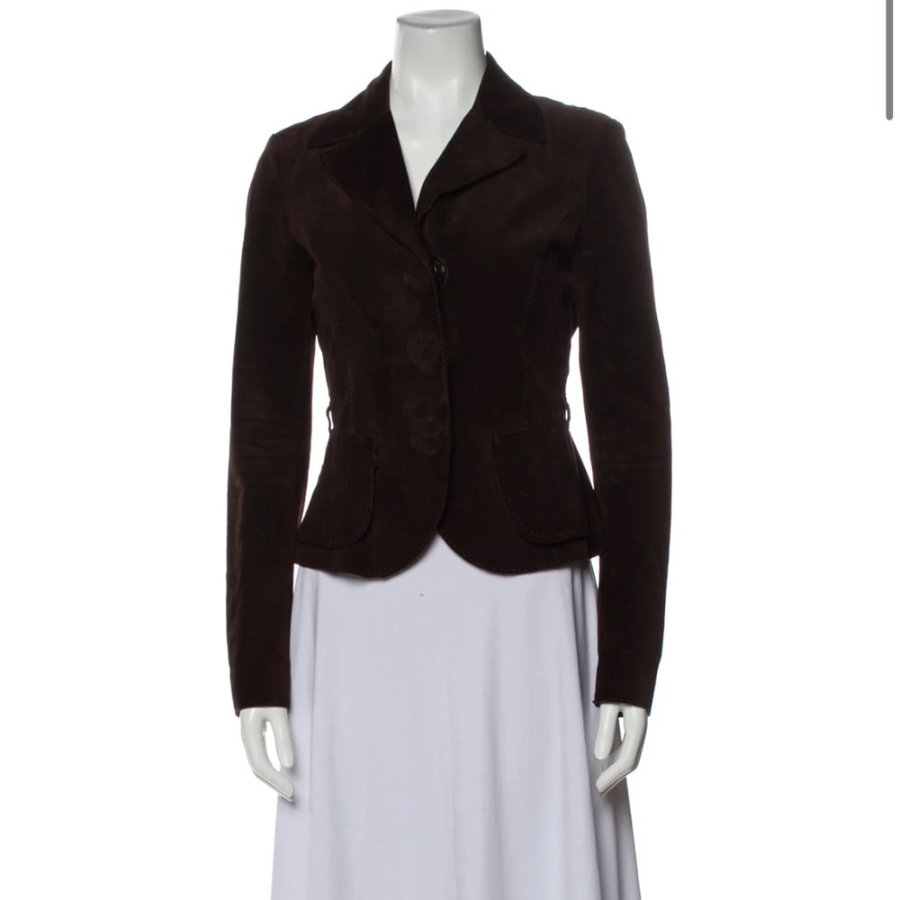 Fendi brown leather jacket